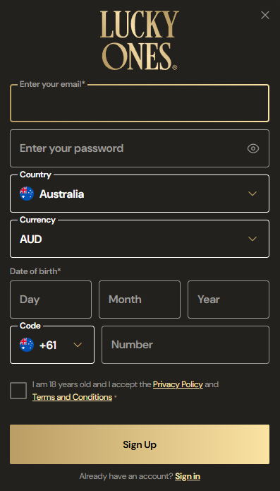 Lucky Ones Casino Login